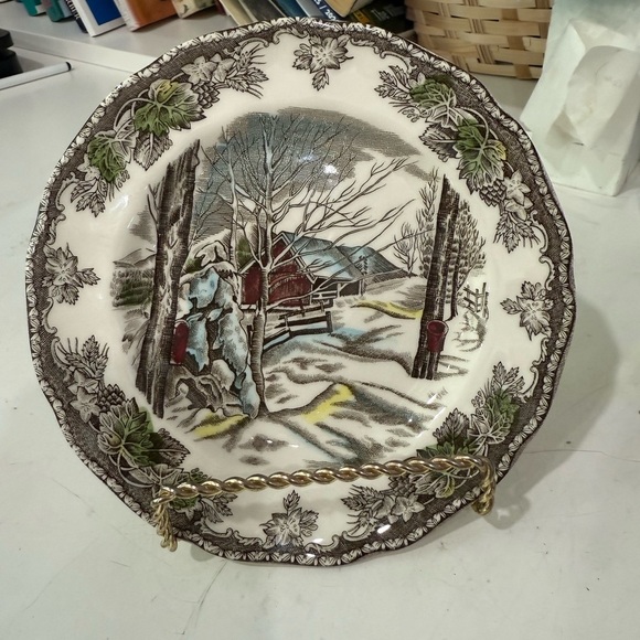 Johnson Bros The Friendly Village Sugar Maples 6 inch dessert plate England - Picture 5 of 5